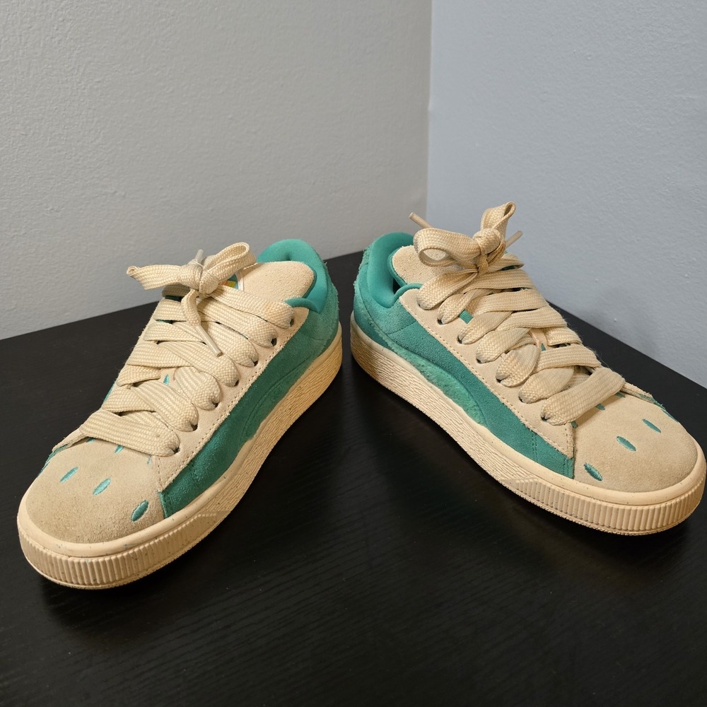 Puma Suede XL Squishmallows Winston‎ Teal White Youth 4.5/Womens 5.5 Sneakers